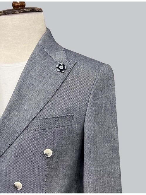 SUIT SARTORIA LINEN DOUBLE BREASTED JACKET 4341