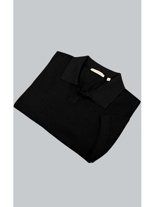 SUIT SARTORIA BLACK SHORT SLEEVE KNITWEAR T-SHIRT 9019