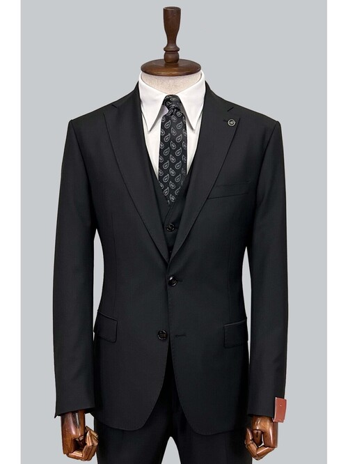 SUIT SARTORIA BLACK WOOL SUIT 2300