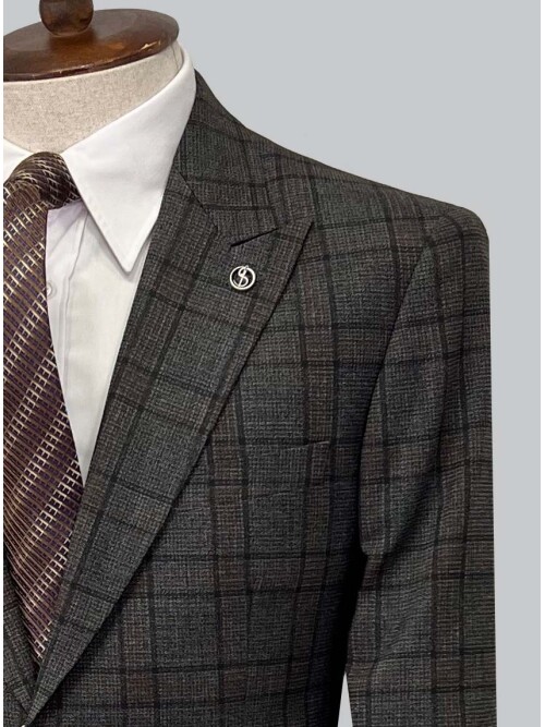 SUIT SARTORIA WOOL BROWN SUIT 2375