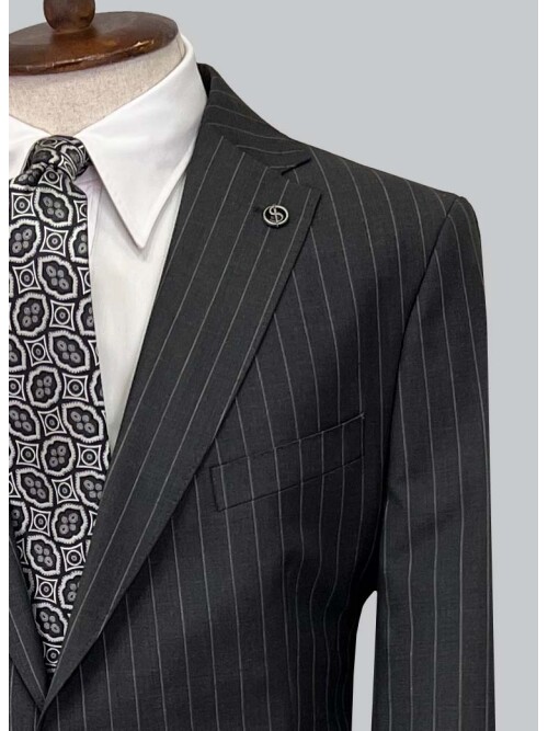 SUIT SARTORIA ANTHRACITE WOOL SUIT 2454