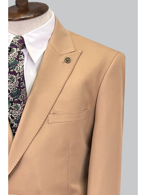 SUIT SARTORIA LIGHT BROWN DOUBLE BREASTED SUIT 2773