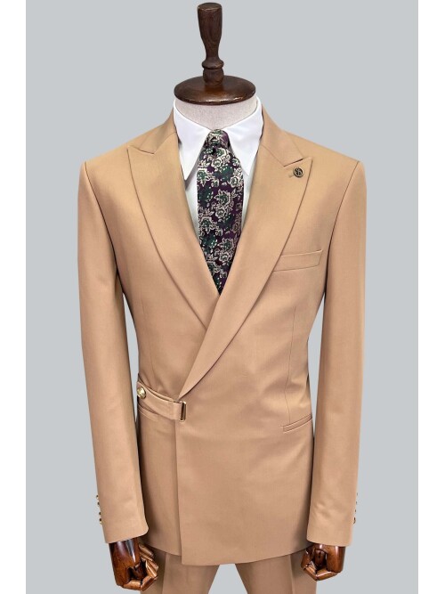 SUIT SARTORIA LIGHT BROWN DOUBLE BREASTED SUIT 2774