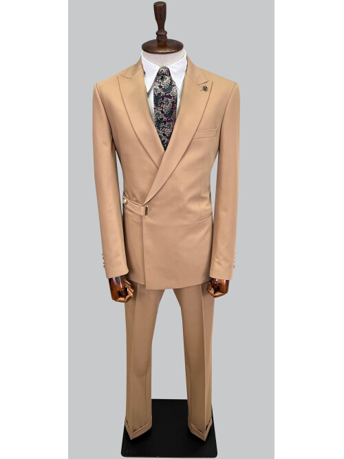 SUIT SARTORIA LIGHT BROWN DOUBLE BREASTED SUIT 2774