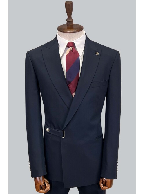 SUIT SARTORIA NAVY BLUE BREASTED SUIT 2774