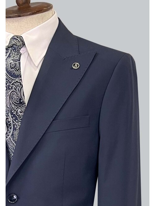 SUIT SARTORIA NAVY BLUE WOOL SUIT 2620