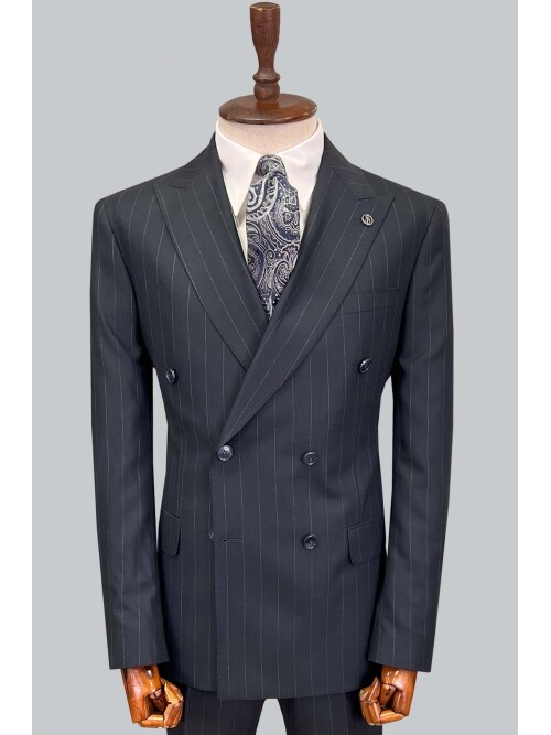 SUIT SARTORIA NAVY BLUE DOUBLE BREASTED SUIT 2727