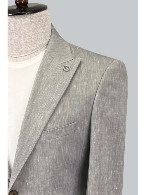 SUIT SARTORIA LINEN GREY JACKET 4371