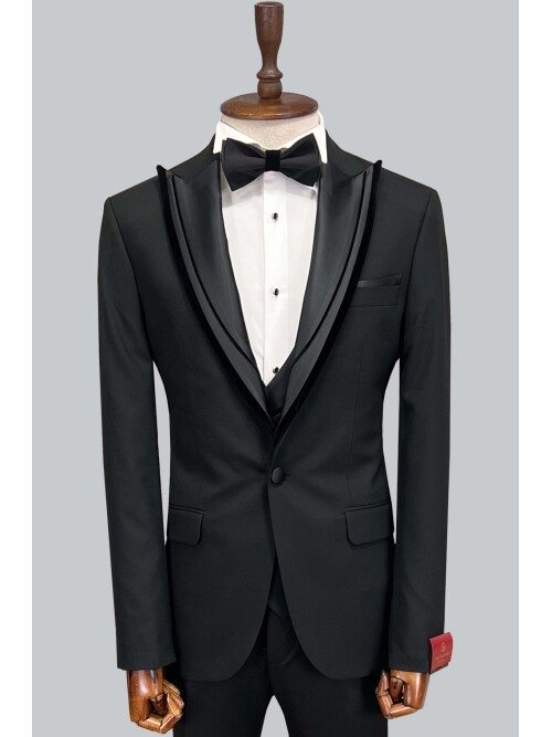 SUIT SARTORIA BLACK TUXEDO 5071