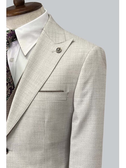 SUIT SARTORIA LIGHT GREY SUIT WITH DOUBLE FACED VEST 2916