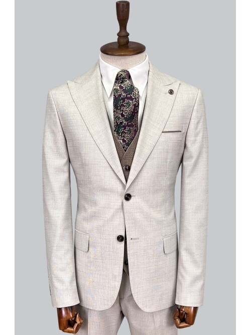 SUIT SARTORIA LIGHT GREY SUIT WITH DOUBLE FACED VEST 2916