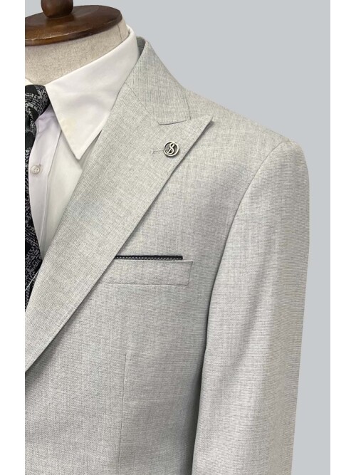 SUIT SARTORIA LIGHT GREY SUIT WITH DOUBLE FACED VEST 2916