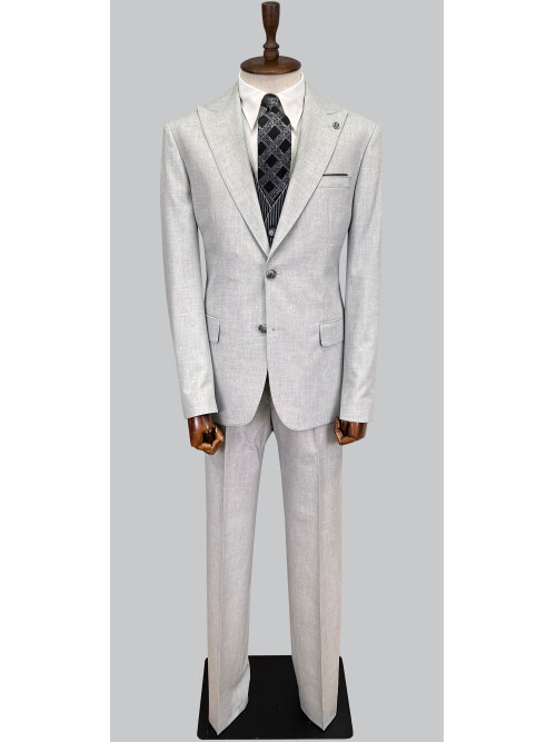 SUIT SARTORIA LIGHT GREY SUIT WITH DOUBLE FACED VEST 2916