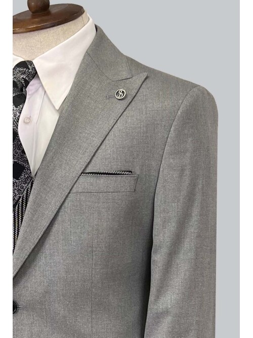 SUIT SARTORIA GREY SUIT WITH DOUBLE FACED VEST 2917