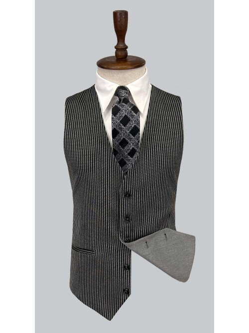 SUIT SARTORIA GREY SUIT WITH DOUBLE FACED VEST 2917