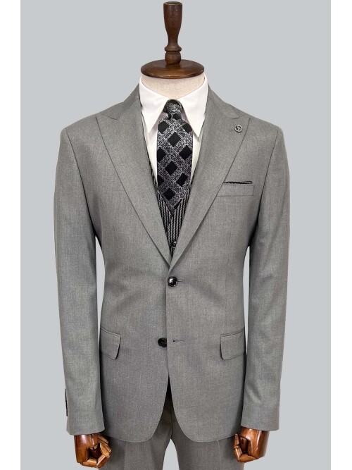 SUIT SARTORIA GREY SUIT WITH DOUBLE FACED VEST 2917