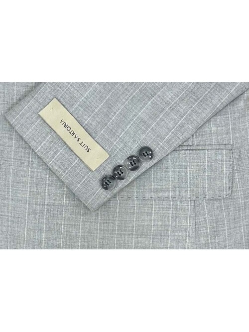 SUIT SARTORIA AÇIK GRİ ÇİZGİLİ YELEKLİ TAKIM 2000/69