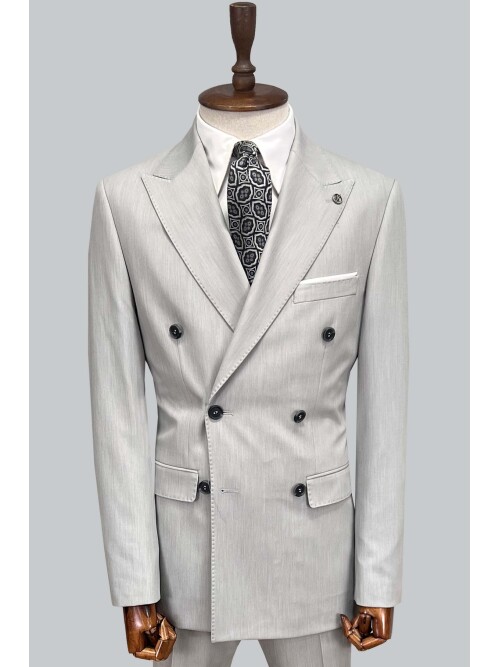 SUIT SARTORIA DOUBLE BREASTED GREY SUIT 2957