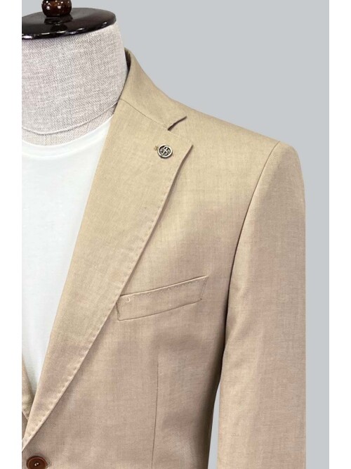 SUIT SARTORIA LINEN BEIGE JACKET 4355