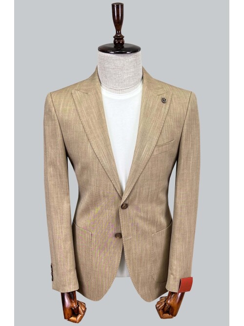 SUIT SARTORIA LINEN BEIGE JACKET 4371