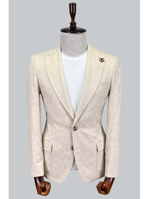 SUIT SARTORIA LINEN BEIGE JACKET 4409