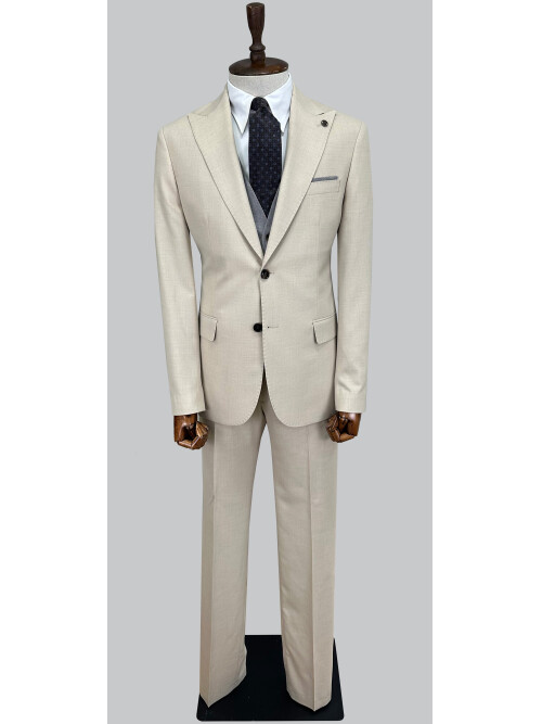 SUIT SARTORIA BEJ ÇİFT YÖNLÜ YELEKLİ TAKIM 2001/49