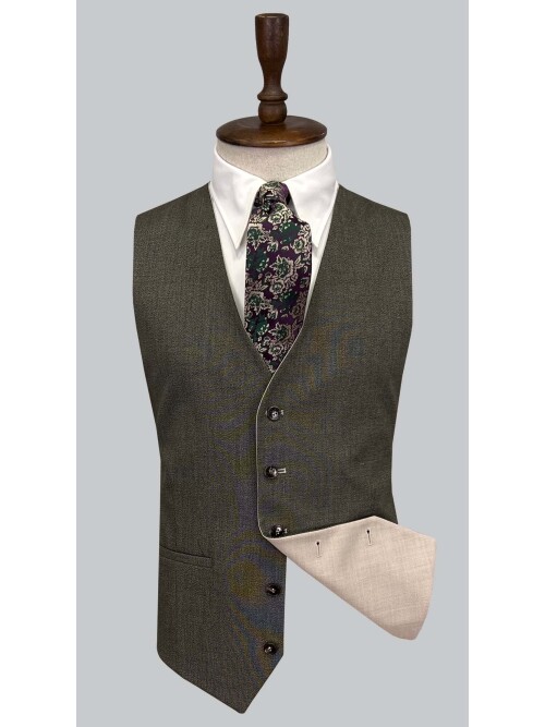 SUIT SARTORIA BEIGE SUIT WITH DOUBLE FACED VEST 2916