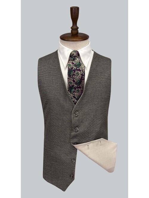 SUIT SARTORIA BEIGE SUIT WITH DOUBLE FACED VEST 2916