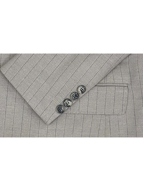 SUIT SARTORIA BEJ ÇİZGİLİ YELEKLİ TAKIM ELBİSE 2000/48