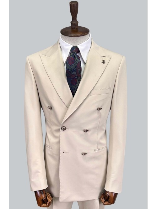 SUIT SARTORIA BEIGE DOUBLE BREASTED SUIT 2826