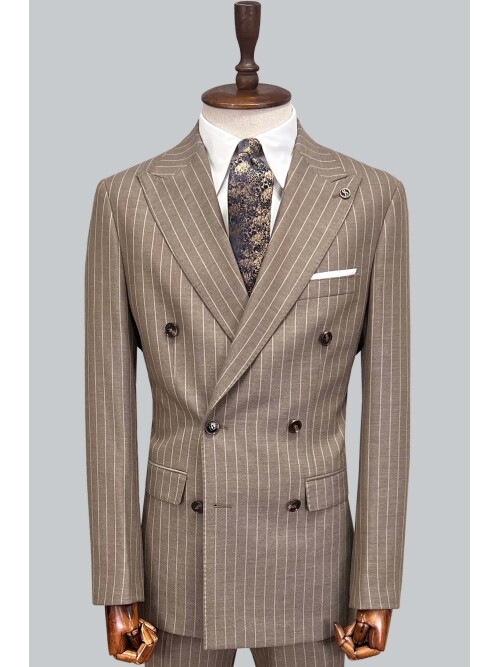 SUIT SARTORIA BEIGE DOUBLE BREASTED SUIT 2958