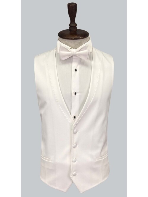 SUIT SARTORIA WHITE REMOVABLE LAPEL TUXEDO 5641