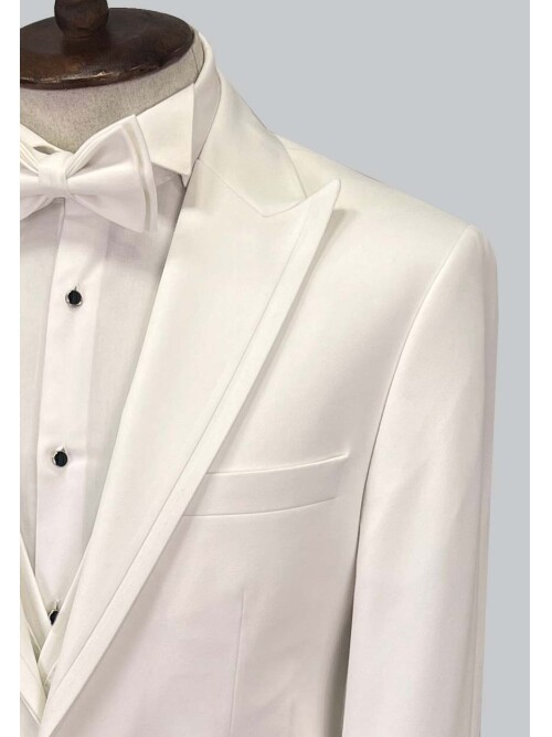 SUIT SARTORIA WHITE REMOVABLE LAPEL TUXEDO 5641