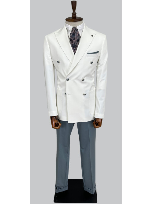 SUIT SARTORIA BEYAZ KOMBİNLİ KRUVAZE TAKIM 2001/22