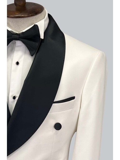 SUIT SARTORIA WHITE SHAWL LAPEL TUXEDO 5642