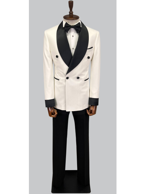 SUIT SARTORIA WHITE SHAWL LAPEL TUXEDO 5642