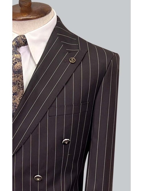 SUIT SARTORIA BORDO ÇİZGİLİ KRUVAZE TAKIM 2884