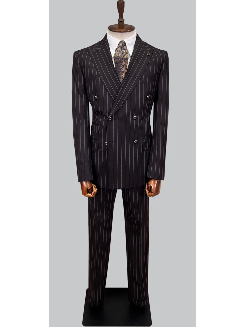 SUIT SARTORIA BORDO ÇİZGİLİ KRUVAZE TAKIM 2884