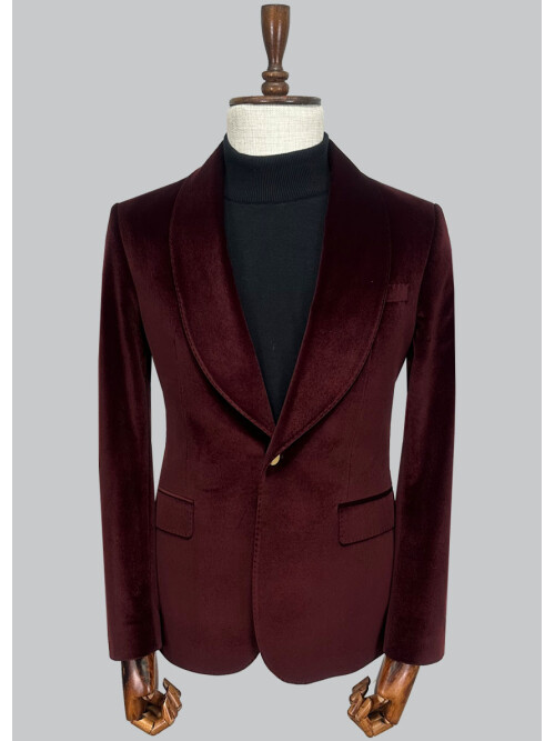 SUIT SARTORIA BORDO KADİFE CEKET 4574