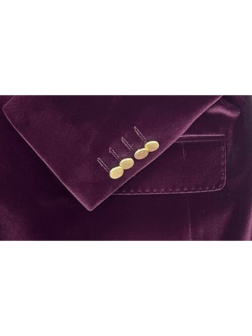 SUIT SARTORIA BURGUNDY VELVET JACKET 4574