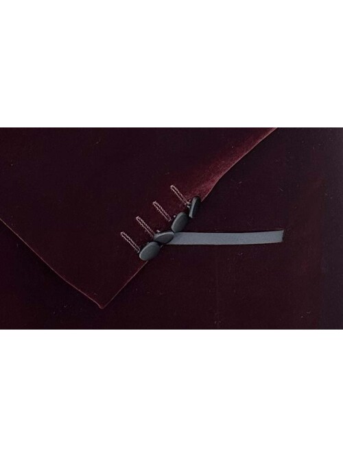 SUIT SARTORIA BORDO SİVRİ YAKA KADİFE DAMATLIK 5661