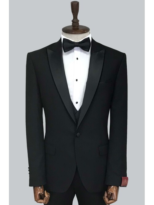 SUIT SARTORIA ÇIKMA YAKA SİYAH DAMATLIK 5063