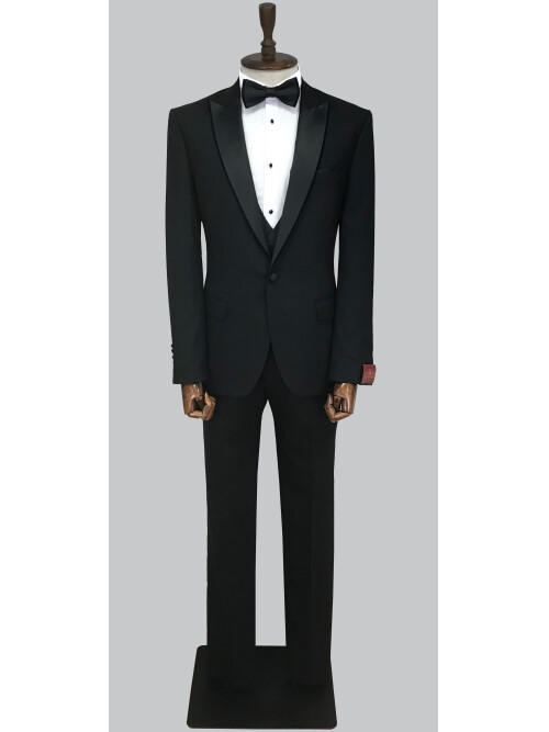 SUIT SARTORIA ÇIKMA YAKA SİYAH DAMATLIK 5063