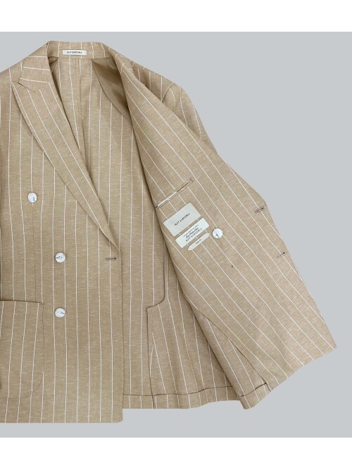 SUIT SARTORIA ÇİZGİLİ BEJ KETEN TAKIM 2001/24