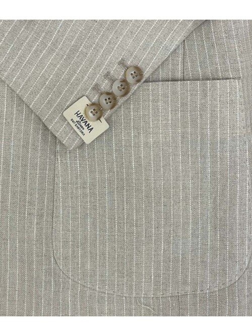 SUIT SARTORIA ÇİZGİLİ BEJ KETEN TAKIM 2001/79