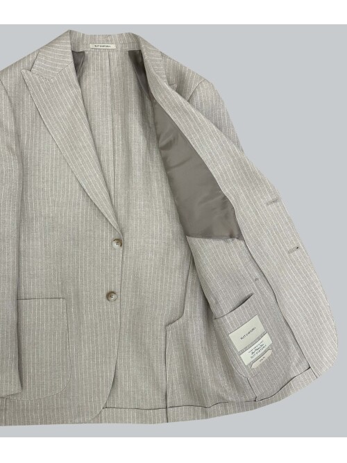 SUIT SARTORIA ÇİZGİLİ BEJ KETEN TAKIM 2001/79