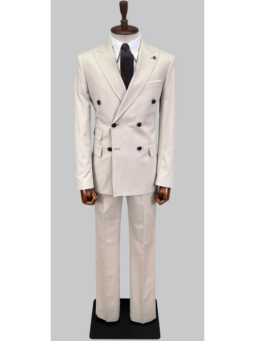 SUIT SARTORIA ÇİZGİLİ BEJ KRUVAZE TAKIM ELBİSE 2894