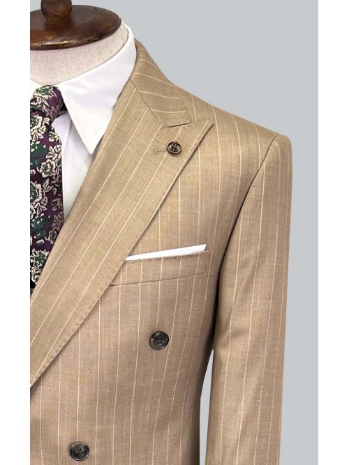 SUIT SARTORIA BROWN DOUBLE BREASTED SUIT 2894