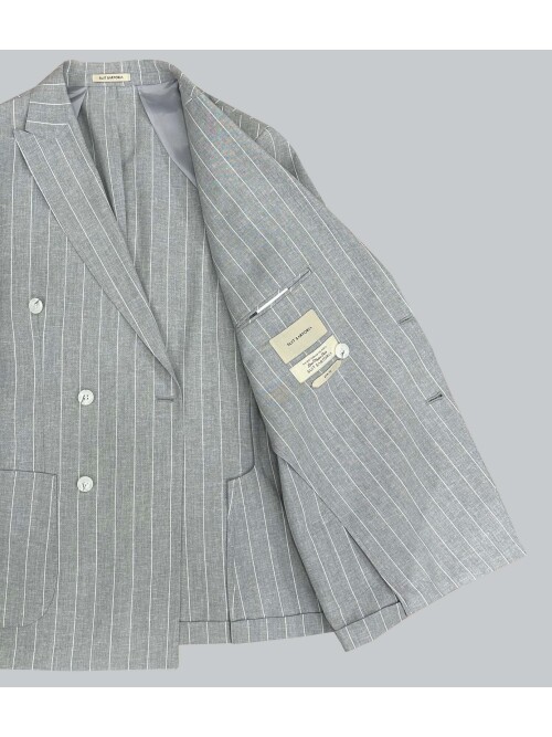 SUIT SARTORIA ÇİZGİLİ GRİ KETEN TAKIM 2001/24