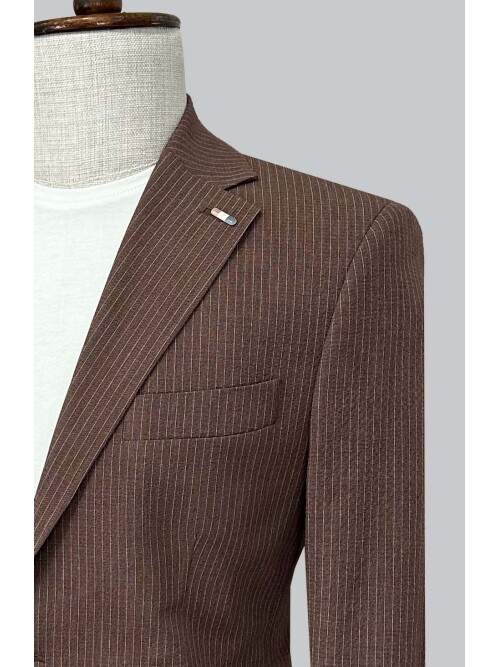 SUIT SARTORIA ÇİZGİLİ KAHVERENGİ SPOR TAKIM 2001/30